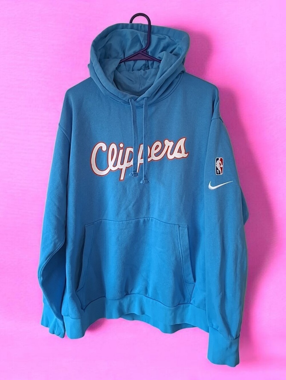 Nike Men's Teal Los Angeles Clippers Crewneck Hoodie